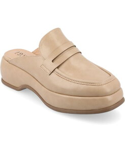 Wl RNV fB[X V[Y pvX vbgtH[ [t@[ Journee Collection Women's Antonina Platform Mule Loafers Tan ^