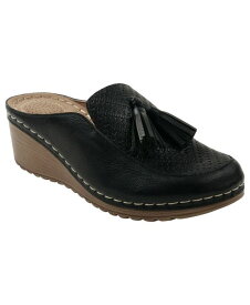 【送料無料】 ジーシーシューズ レディース サンダル シューズ Women's Dacey Slip-On Tassel Wedge Mules Black