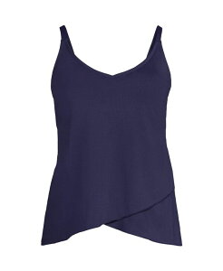 �����Y�G���h ���f�B�[�X ���� �g�b�v�̂� �v���X�T�C�Y Lands' End Plus Size Chlorine Resistant Tulip Hem Tankini Swimsuit Top Deep sea navy �l�C�r�[
