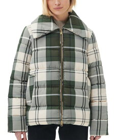 【送料無料】 バーブァー レディース ジャケット・ブルゾン ダウンジャケット アウター Women's Germain Tartan Quilted Puffer Jacket Ancient Poplar Tartan