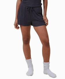 【送料無料】 コットンオン レディース ナイトウェア アンダーウェア Women's Sleep Recovery Relaxed Shorts Black Rib