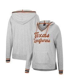 【送料無料】 コロシアム レディース パーカー・スウェット フーディー アウター Women's Heathered Gray Texas Longhorns Andy V-Neck Pullover Hoodie Heathered Gray