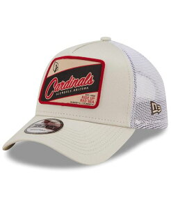 �j���[�G�� �����Y �A�N�Z�T���[ �X�q New Era Men's Khaki White Arizona Cardinals Happy Camper A-Frame Trucker 9FORTY Snapback Hat Khaki White �z���C�g