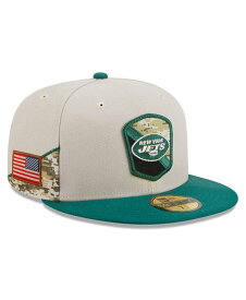 【送料無料】 ニューエラ メンズ 帽子 アクセサリー Men's Stone, Green New York Jets 2023 Salute To Service 59FIFTY Fitted Hat Stone, Green