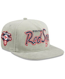 【送料無料】 ニューエラ メンズ 帽子 アクセサリー Men's Gray Boston Red Sox Corduroy Golfer Adjustable Hat Gray