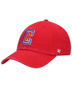 47 �u�����h �����Y �A�N�Z�T���[ �X�q '47 Brand Men's Red LA Clippers Team Clean Up Adjustable Hat Red ���b�h
