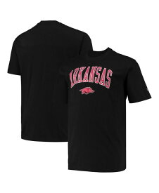 【送料無料】 チャンピオン メンズ Tシャツ トップス Men's Black Arkansas Razorbacks Big and Tall Arch Over Wordmark T-shirt Black