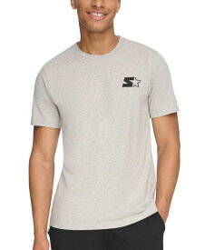 【送料無料】 スターター メンズ Tシャツ トップス Men's Classic-Fit Embroidered Logo Graphic T-Shirt Heather Grey