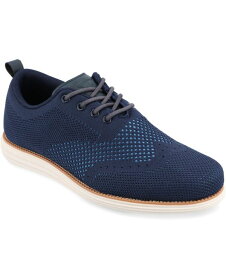 【送料無料】 バンス メンズ ドレスシューズ シューズ Men's Ezra Wide Width Tru Comfort Foam Knit Wingtip Dress Shoes Blue