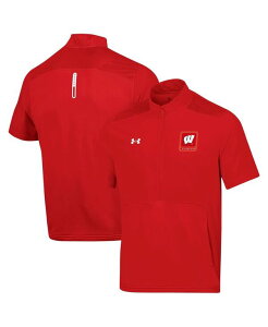 A_[A[}[ Y AE^[ WPbgEu] WPbg Under Armour Men's Red Wisconsin Badgers Motivate Half-Zip Jacket Red bh