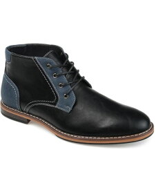 【送料無料】 バンス メンズ ブーツ・レインブーツ シューズ Men's Franco Wide Width Tru Comfort Foam Lace-Up Round Toe Chukka Boots Black