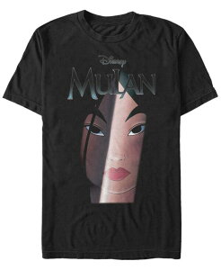 �t�B�t�X�T�� �����Y �g�b�v�X T�V���c Fifth Sun Disney Men's Mulan Big Face Shadow Short Sleeve T-Shirt Black �u���b�N