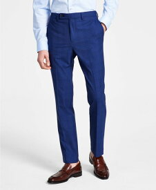 【送料無料】 ダナ キャラン ニューヨーク メンズ カジュアルパンツ ボトムス Men's Modern-Fit Stretch Suit Separate Pants Blue Plaid