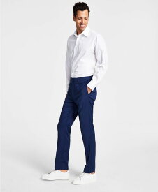 【送料無料】 ダナ キャラン ニューヨーク メンズ カジュアルパンツ ボトムス Men's Modern-Fit Stretch Suit Separate Pants Navy Dot