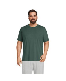 【送料無料】 ランズエンド メンズ Tシャツ トップス Big & Tall Super-T Short Sleeve T-Shirt Deep woodland green