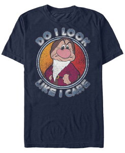 �t�B�t�X�T�� �����Y �g�b�v�X T�V���c Fifth Sun Disney Men's Snow White Dwarf Grumpy Do I Look Like I Care Short Sleeve T-Shirt Navy �l�C�r�[