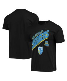 【送料無料】 ジャンクフード メンズ Tシャツ トップス Men's Black Los Angeles Chargers Slant T-shirt Black