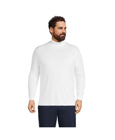 【送料無料】 ランズエンド メンズ Tシャツ トップス Men's Big & Tall Soft Supima Turtleneck T-Shirt White