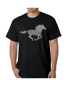 【送料無料】 エルエーポップアート メンズ Tシャツ トップス Mens Word Art T-Shirt - Mustang Black