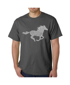 【送料無料】 エルエーポップアート メンズ Tシャツ トップス Mens Word Art T-Shirt - Mustang Gray