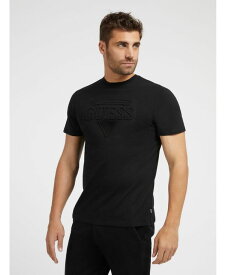 【送料無料】 ゲス メンズ Tシャツ トップス Men's Embossed GUESS Short Sleeve T-shirt Black