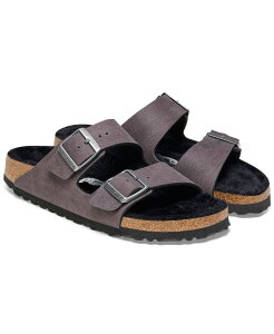 rPVgbN Y V[Y Xj[J[ T_ Birkenstock Men's Arizona Shearling Microfiber Sandals from Finish Line Desert Dust Black ubN