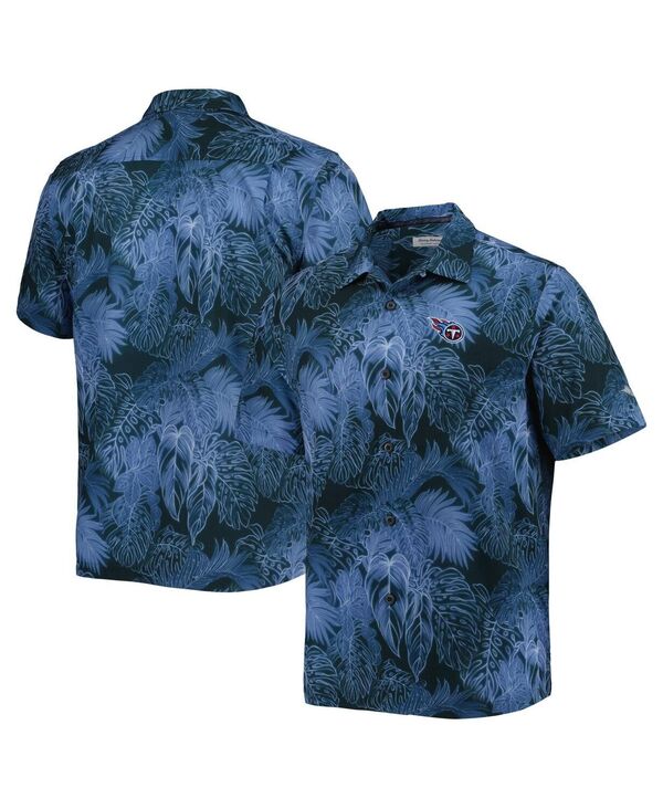 最高品質の 【送料無料】 トッミーバハマ メンズ シャツ トップス Men's Blue Tennessee Titans Coast Luminescent Fronds Camp IslandZone Button-Up Shirt Blue カジュアルシャツ