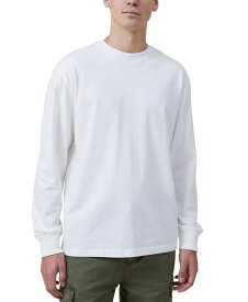 【送料無料】 コットンオン メンズ Tシャツ トップス Men's Loose Fit Long Sleeve T-shirt Vintage White