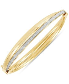 【送料無料】 イタリアン ゴールド レディース ブレスレット・バングル・アンクレット アクセサリー Glitter Crossover Bangle Bracelet in 10k Gold Gold