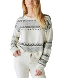 【送料無料】 ラッキーブランド レディース ニット・セーター アウター Women's Fair Isle Crewneck Sweater Whisper White Multi