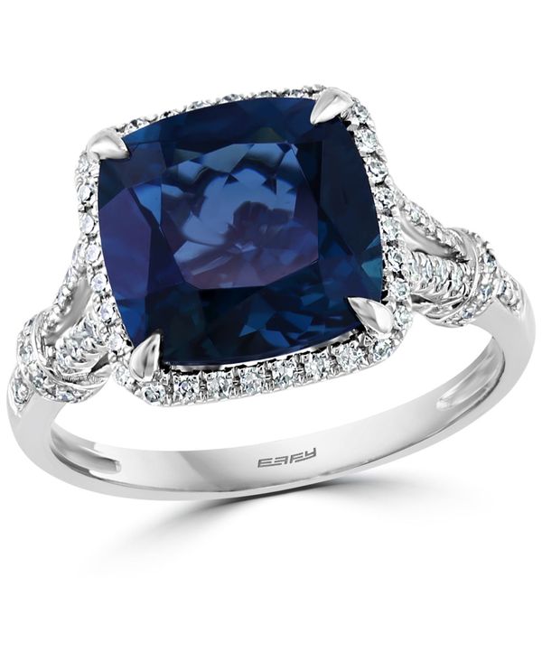 エフィー レディース リング アクセサリー EFFYreg; London Blue Topaz (5-1 ct.  Diamond (1 ct. Statement Ring in 14k White Gold London Blue