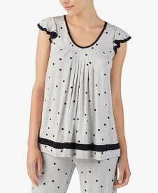 【送料無料】 エレントレイシー レディース ナイトウェア アンダーウェア Yours to Love Short Sleeve Top Grey Dots