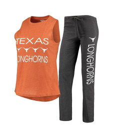 【送料無料】 コンセプツ スポーツ レディース カジュアルパンツ ボトムス Women's Texas Orange, Charcoal Texas Longhorns Team Tank Top and Pants Sleep Set Texas Orange, Charcoal