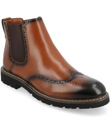 【送料無料】 バンス メンズ ブーツ・レインブーツ シューズ Men's Hogan Tru Comfort Foam Wingtip Slip-On Chelsea Boots Cognac