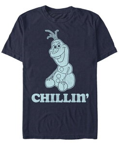 �t�B�t�X�T�� �����Y �g�b�v�X T�V���c Fifth Sun Disney Men's Frozen Olaf Chillin Short Sleeve T-Shirt Navy �l�C�r�[