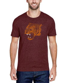 【送料無料】 エルエーポップアート メンズ Tシャツ トップス Men's Premium Blend Word Art Beast Mode T-shirt Burgundy
