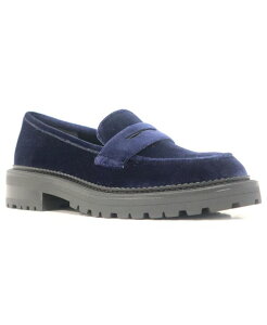 yz PlXR[ fB[X Xb|E[t@[ V[Y Women's Fatima Lug Sole Loafers Navy - Velvet
