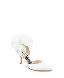 �o�b�W�F���[�~�V���J ���f�B�[�X �V���[�Y �p���v�X �A���N�� Badgley Mischka Women's Blaze Ankle Wrap Evening Pumps White Satin �z���C�g