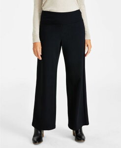�X�^�C���A���h�R�[ ���f�B�[�X �{�g���X �J�W���A���p���c �v�` �p���c Style & Co Petite Wide-Leg Pull-On Pants Deep Black �u���b�N