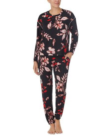 【送料無料】 サンクチュアリー レディース ナイトウェア アンダーウェア Woman's 2-Pc. Long-Sleeve Jogger Pajamas Set Black Ground Floral