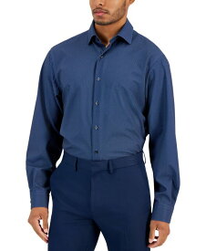 【送料無料】 アルファニ メンズ シャツ トップス Men's Regular-Fit Maple Geo-Print Dress Shirt Navy