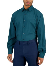 【送料無料】 アルファニ メンズ シャツ トップス Men's Regular-Fit Maple Geo-Print Dress Shirt Teal