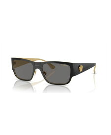 【送料無料】 ヴェルサーチ メンズ サングラス・アイウェア アクセサリー Men's Polarized Sunglasses Polar VE2262 Black