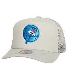 【送料無料】 ミッチェル&ネス メンズ 帽子 アクセサリー Men's Gray New York Yankees Curveball Trucker Snapback Hat Gray