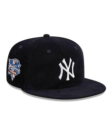 【送料無料】 ニューエラ メンズ 帽子 アクセサリー Men's Navy New York Yankees Throwback Corduroy 59FIFTY Fitted Hat Navy