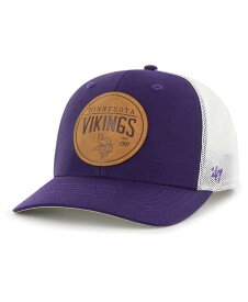 【送料無料】 47ブランド メンズ 帽子 アクセサリー Men's Purple Minnesota Vikings Leather Head Flex Hat Purple