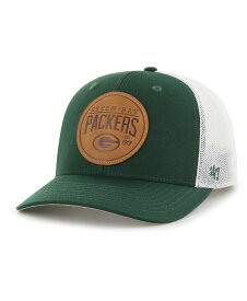 【送料無料】 47ブランド メンズ 帽子 アクセサリー Men's Green Green Bay Packers Leather Head Flex Hat Green