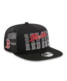 【送料無料】 ニューエラ メンズ 帽子 アクセサリー Men's Black Boston Red Sox Street Team A-Frame Trucker 9FIFTY Snapback Hat Black