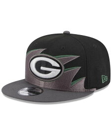 【送料無料】 ニューエラ メンズ 帽子 アクセサリー Men's Black Green Bay Packers Tidal Wave 9FIFTY Snapback Hat Black