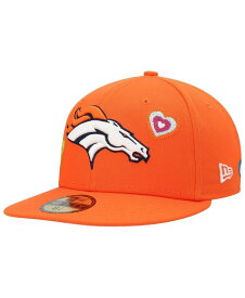 【送料無料】 ニューエラ メンズ 帽子 アクセサリー Men's Orange Denver Broncos Chain Stitch Heart 59FIFTY Fitted Hat Orange